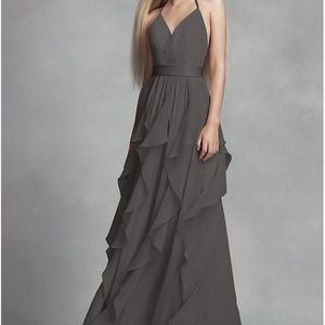 Chiffon Bridesmaid's Dress with Cascading Skirt